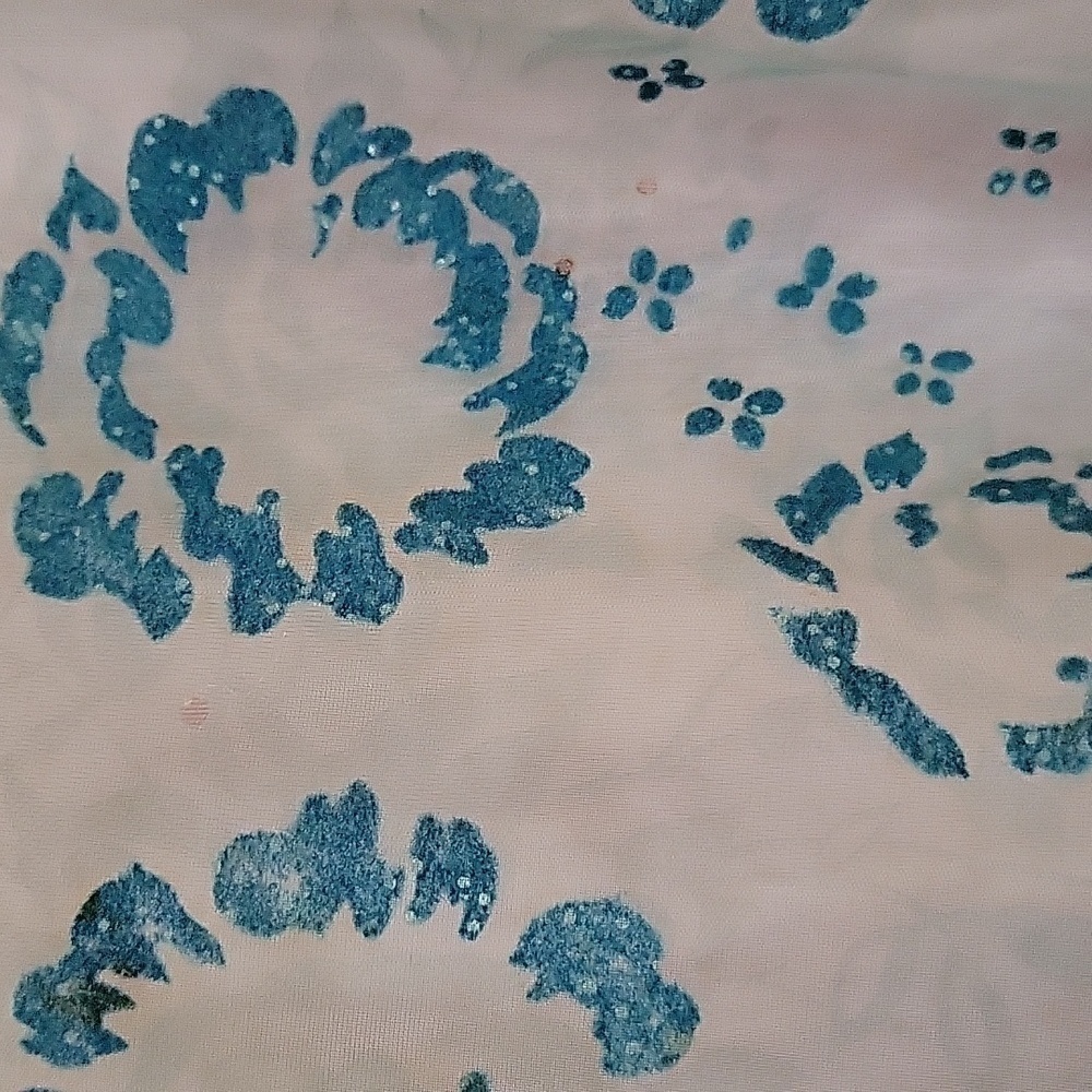 Authentic 1950s Chiffon Floral Overlay Lined A Line Party Dress - Picture 4 of 16